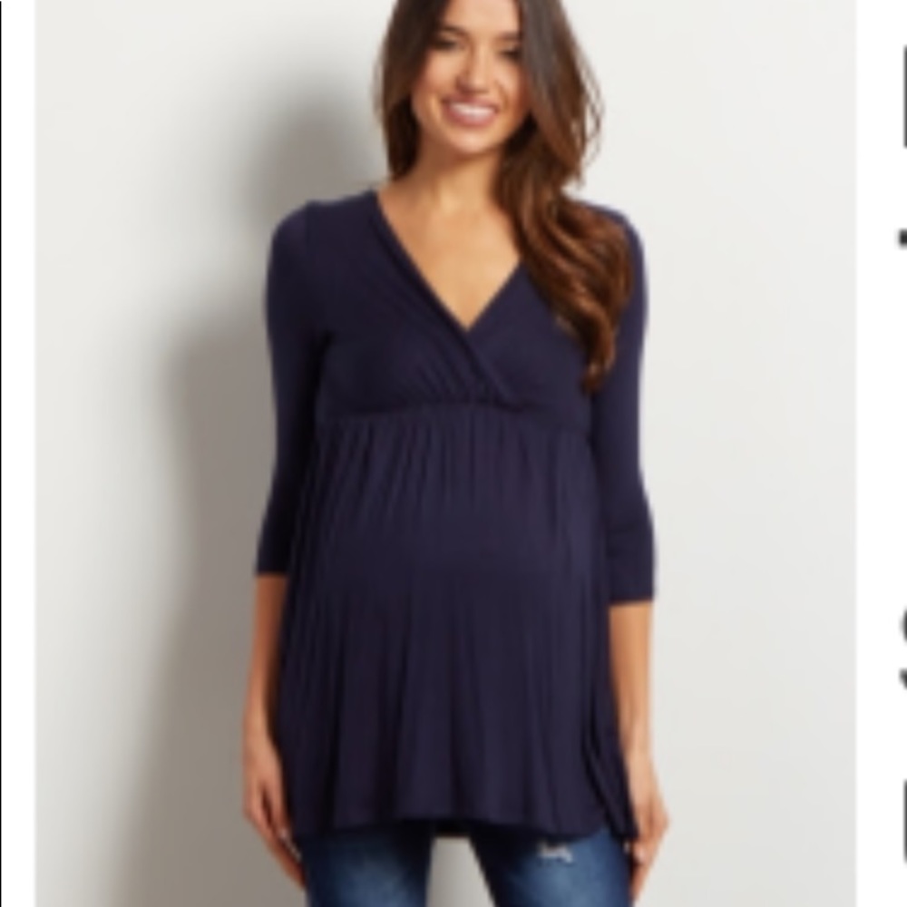 Pinkblush - navy blue - maternity - large